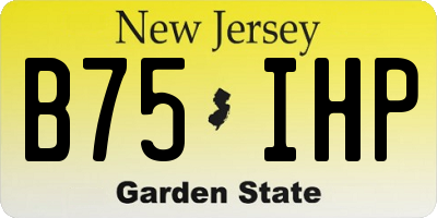NJ license plate B75IHP