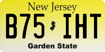 NJ license plate B75IHT