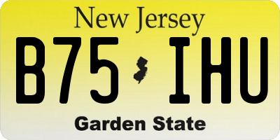 NJ license plate B75IHU