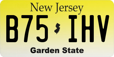 NJ license plate B75IHV