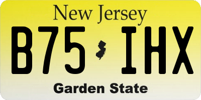 NJ license plate B75IHX
