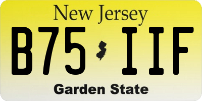 NJ license plate B75IIF