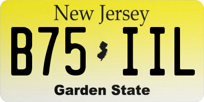 NJ license plate B75IIL