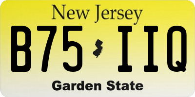 NJ license plate B75IIQ