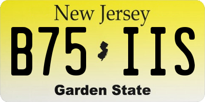 NJ license plate B75IIS