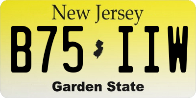 NJ license plate B75IIW