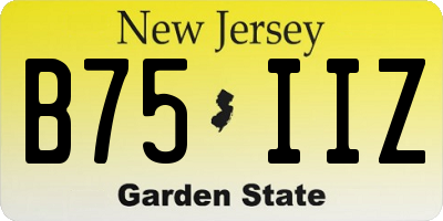 NJ license plate B75IIZ