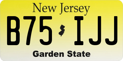 NJ license plate B75IJJ