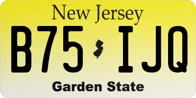 NJ license plate B75IJQ