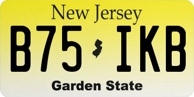 NJ license plate B75IKB