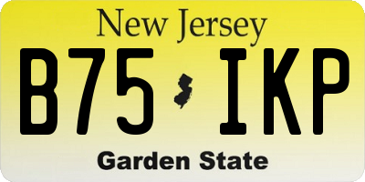 NJ license plate B75IKP