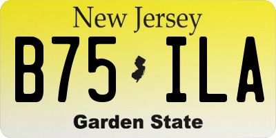 NJ license plate B75ILA