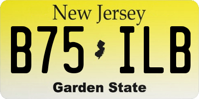 NJ license plate B75ILB