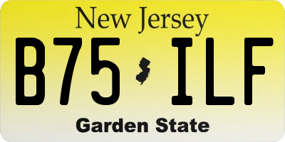 NJ license plate B75ILF
