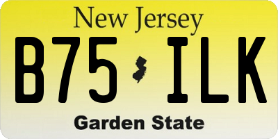 NJ license plate B75ILK