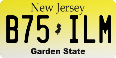NJ license plate B75ILM
