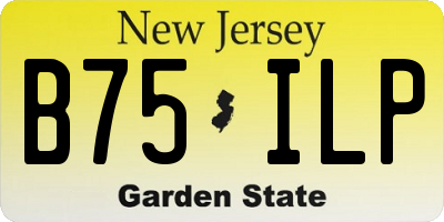 NJ license plate B75ILP