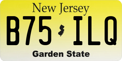 NJ license plate B75ILQ