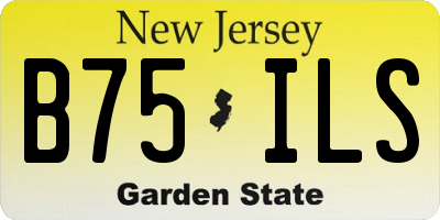 NJ license plate B75ILS