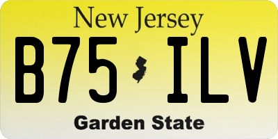 NJ license plate B75ILV