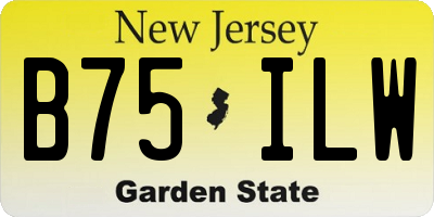 NJ license plate B75ILW