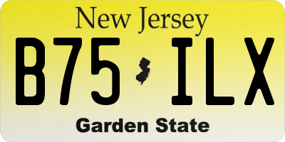 NJ license plate B75ILX