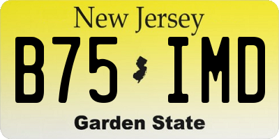 NJ license plate B75IMD