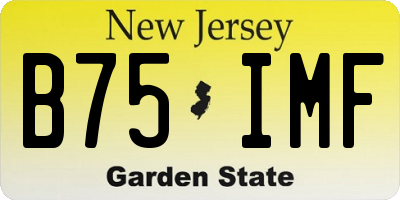 NJ license plate B75IMF