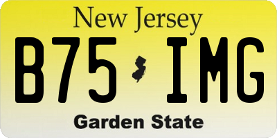 NJ license plate B75IMG