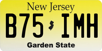 NJ license plate B75IMH