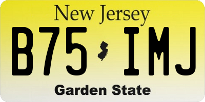 NJ license plate B75IMJ