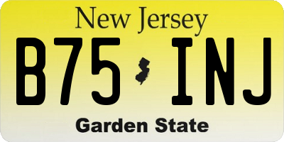 NJ license plate B75INJ