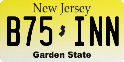NJ license plate B75INN