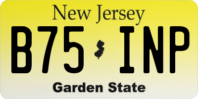 NJ license plate B75INP