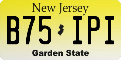 NJ license plate B75IPI