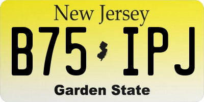 NJ license plate B75IPJ