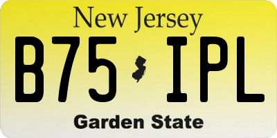 NJ license plate B75IPL