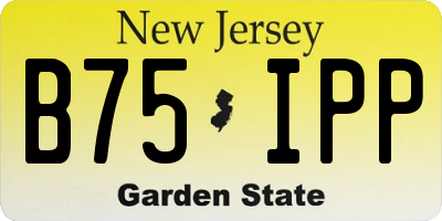 NJ license plate B75IPP