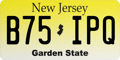 NJ license plate B75IPQ