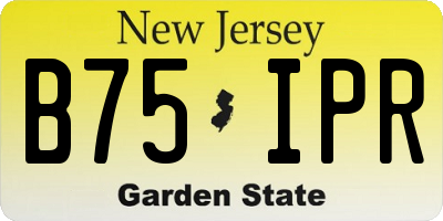 NJ license plate B75IPR