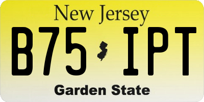 NJ license plate B75IPT