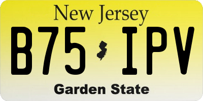 NJ license plate B75IPV