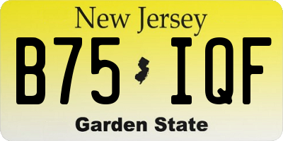 NJ license plate B75IQF