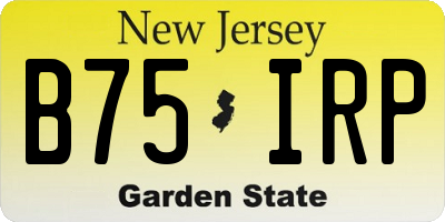 NJ license plate B75IRP