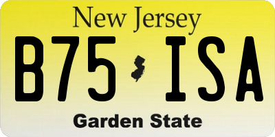 NJ license plate B75ISA