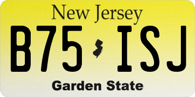 NJ license plate B75ISJ