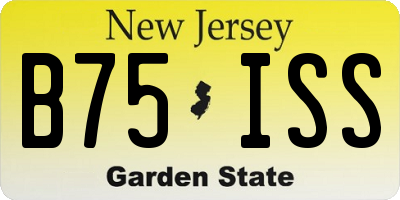 NJ license plate B75ISS
