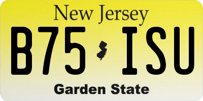 NJ license plate B75ISU