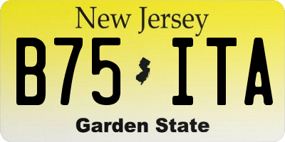 NJ license plate B75ITA