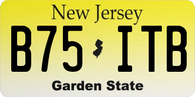 NJ license plate B75ITB
